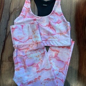 Terez Pink and White Marble Sports Set